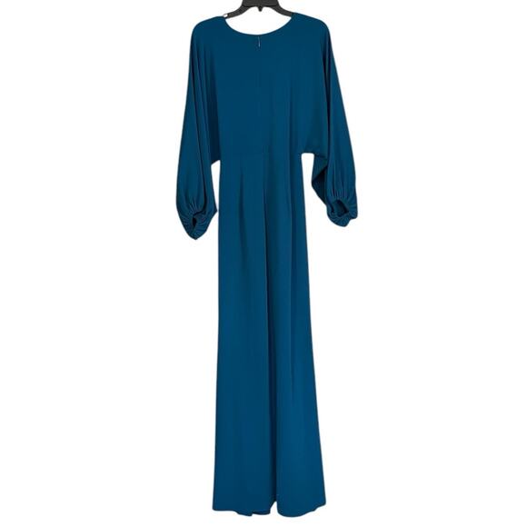 Sachin & Babi Womens Size 6 Teal Gabby V Neck Long Sleeve Beaded Maxi Gown NWT - Picture 7 of 14